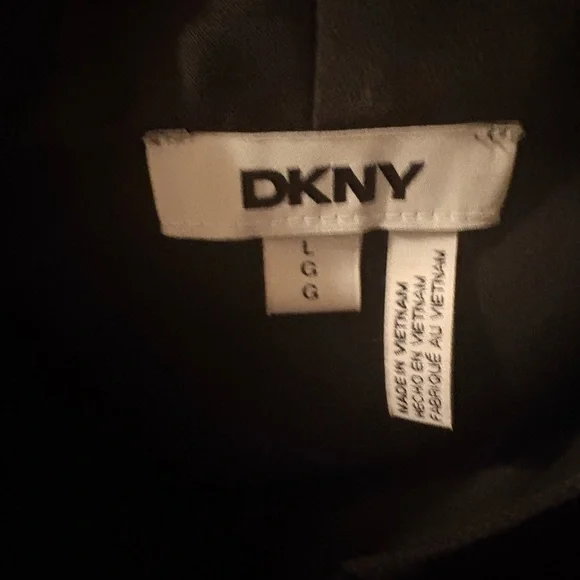 DKNY Women's Tie-Neck Front Button Long Sleeve Blouse - Picture 9 of 10